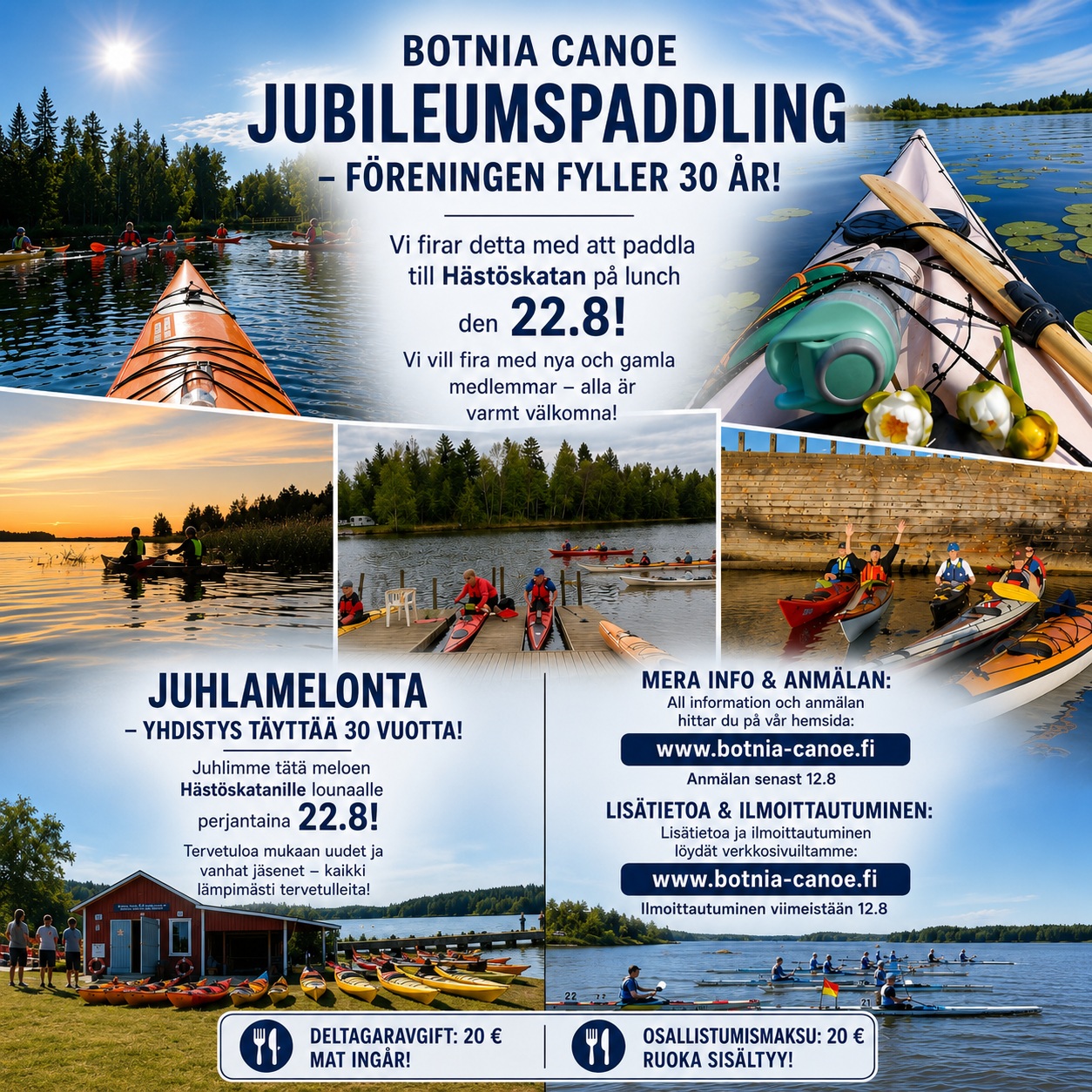 Välkommen med på jubileumspaddling! Länk till anmälan hittas i profilen och på vår hemsida --- Tervetuloa mukaan juhlamelonnalle! Ilmoittautumislinkki löytyy profiilista ja verkkosivuiltamme.